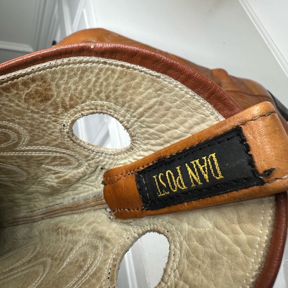 Vintage Dan Post Women’s Western Boots 7C Rare Pull-Hole Style, Tan Leather USA - Picture 11 of 11